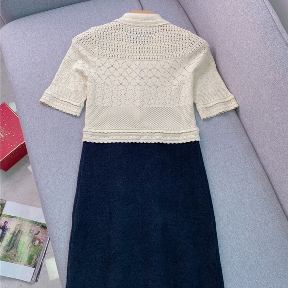 Solene Mixed Media Dress - Picture 3 of 5